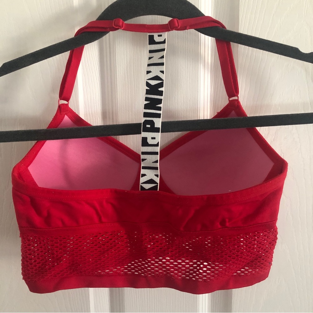 VS Pink Red Racerback Bra - Picture 4 of 4